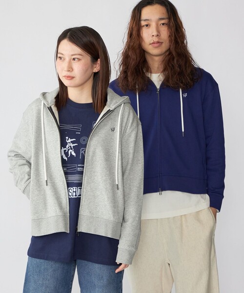 SHIPS(シップス)の「【WEB限定】SHIPS: クロップド ワイド ワンポイント ロゴ ジップアップ フーディー(パーカー・メンズ・ベージュ/オリーブ/グレー/ロイヤルブルー・SMALL/X-LARGE/LARGE/MEDIUM)」の22枚目の写真