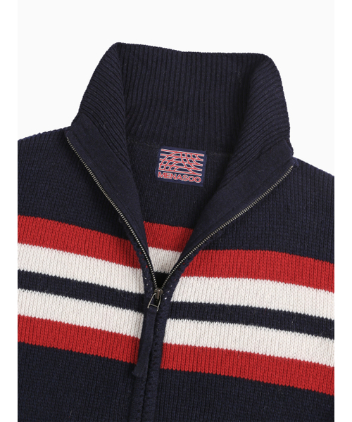 MENASOO（ミナス）の「Zipup Knit Cardigan_Navy（カーディガン/ボレロ・レディース・ネイビー・F）」の9枚目の写真