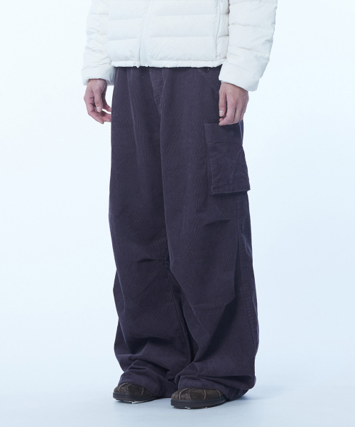 THECOLDESTMOMENT(ザコールデストモーメント)の「TCM corduroy cargo pants (dark purple)(その他パンツ・レディース・その他・S/M/L)」の1枚目の写真