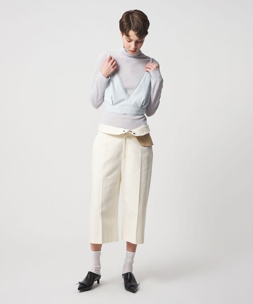 6（ロク）の「＜6(ROKU)＞レース キャミソール（キャミソール・レディース・ブラック/ライム・FREE）」の3枚目の写真