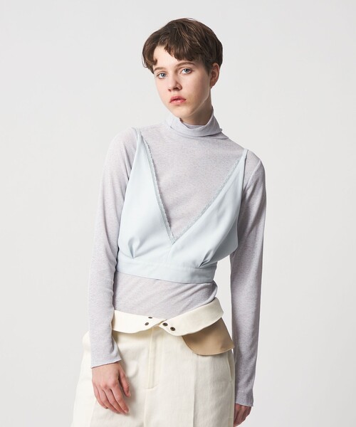 6（ロク）の「＜6(ROKU)＞レース キャミソール（キャミソール・レディース・ブラック/ライム・FREE）」の5枚目の写真