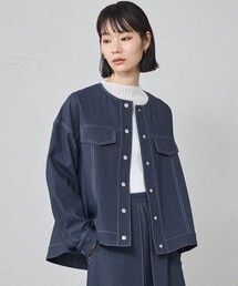 WEB限定・洗える】コットンソフトデニム ジャケット（デニムジャケット