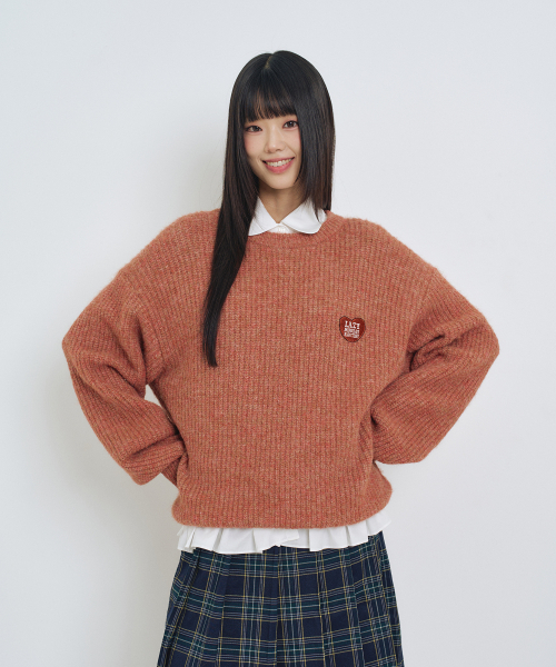 LMR（エルエムアール）の「ヘアリー ハート刺繍プルオーバーニット RED（ニット/セーター・レディース・レッド・FREE）」の7枚目の写真