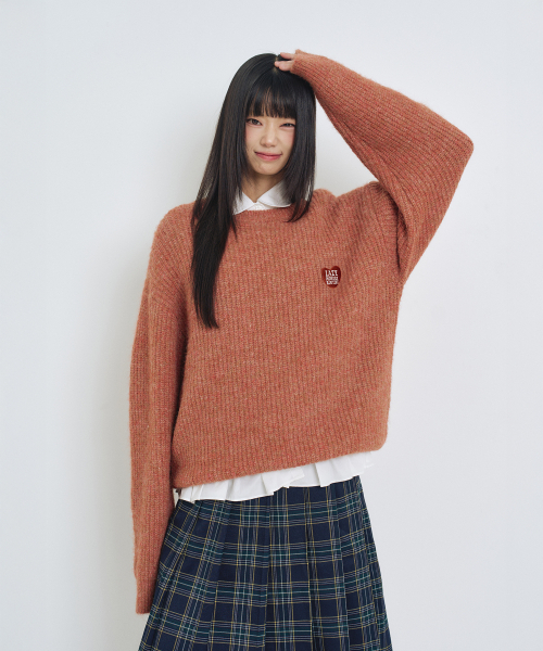 LMR（エルエムアール）の「ヘアリー ハート刺繍プルオーバーニット RED（ニット/セーター・レディース・レッド・FREE）」の8枚目の写真