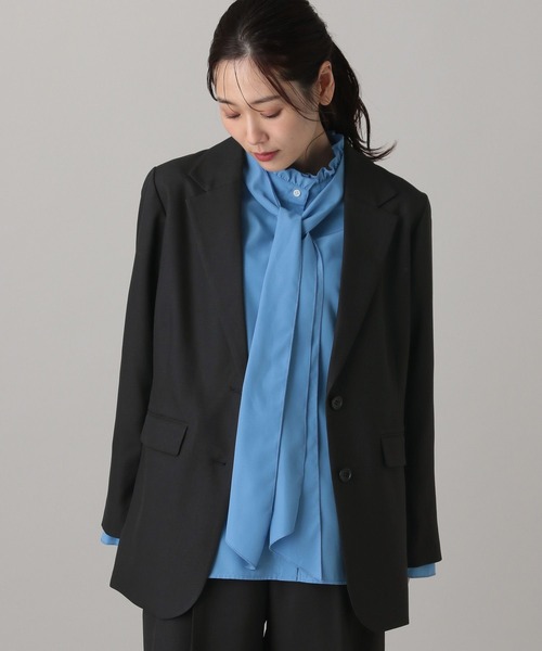 GLOBAL WORK（グローバルワーク）の「MATINEE LINE/ツィードライク/シングルジャケット/625090（テーラードジャケット・レディース・ベージュ/ダークブラウン/チャコールグレー・SMALL/LARGE/MEDIUM）」の7枚目の写真