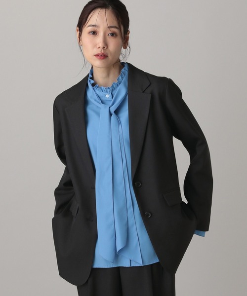 GLOBAL WORK（グローバルワーク）の「MATINEE LINE/ツィードライク/シングルジャケット/625090（テーラードジャケット・レディース・ベージュ/ダークブラウン/チャコールグレー・SMALL/LARGE/MEDIUM）」の8枚目の写真