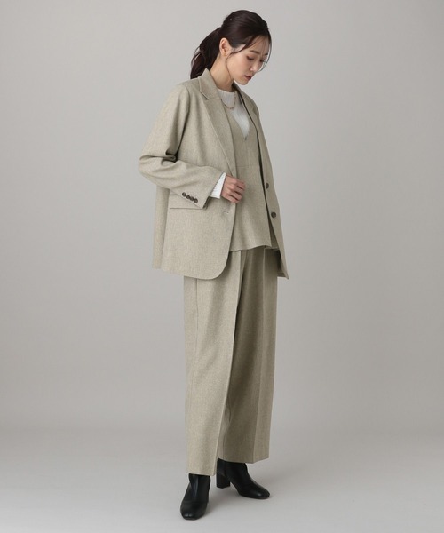 GLOBAL WORK（グローバルワーク）の「MATINEE LINE/ツィードライク/シングルジャケット/625090（テーラードジャケット・レディース・ベージュ/ダークブラウン/チャコールグレー・SMALL/LARGE/MEDIUM）」の15枚目の写真