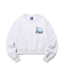 I SMILEY KUNST SWEATSHIRTS_LIGHT GREY(IK2FSMM443A)