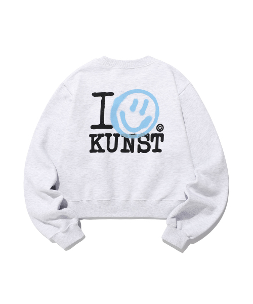 ISTKUNST(イストクンスト)の「I SMILEY KUNST SWEATSHIRTS_LIGHT GREY(IK2FSMM443A)(スウェット・レディース・ライトグレー・S/M)」の2枚目の写真