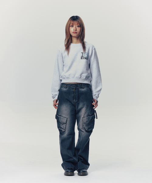 ISTKUNST(イストクンスト)の「I SMILEY KUNST SWEATSHIRTS_LIGHT GREY(IK2FSMM443A)(スウェット・レディース・ライトグレー・S/M)」の7枚目の写真