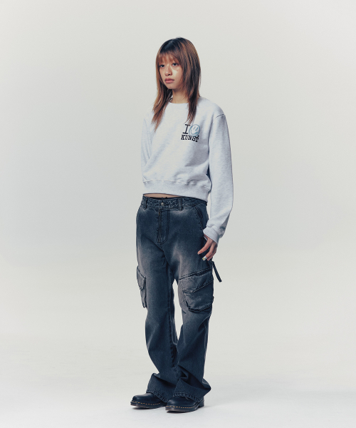 ISTKUNST(イストクンスト)の「I SMILEY KUNST SWEATSHIRTS_LIGHT GREY(IK2FSMM443A)(スウェット・レディース・ライトグレー・S/M)」の8枚目の写真