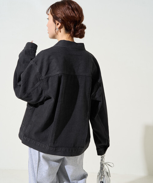 FREAK'S STORE(フリークスストア)の「限定展開 レギュラー デニム ジャケット(デニムジャケット・レディース・グレー/ブルー/ネイビー/ブラック・フリ-)」の7枚目の写真