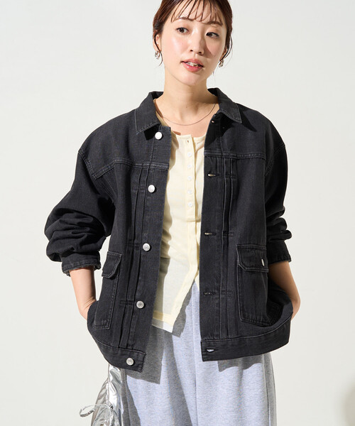 FREAK'S STORE(フリークスストア)の「限定展開 レギュラー デニム ジャケット(デニムジャケット・レディース・グレー/ブルー/ネイビー/ブラック・フリ-)」の8枚目の写真