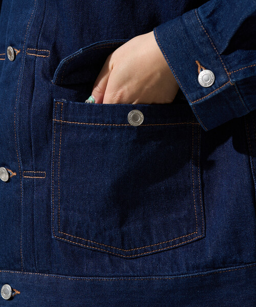 FREAK'S STORE(フリークスストア)の「限定展開 レギュラー デニム ジャケット(デニムジャケット・レディース・グレー/ブルー/ネイビー/ブラック・フリ-)」の10枚目の写真