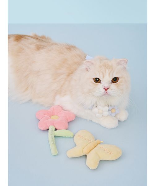 gelato pique（ジェラートピケ）の「【CAT&DOG】スムーズィーフラワーモチーフチョーカー（リード/ハーネス/首輪・レディース・ピンク/ブルー/イエロー・F）」の21枚目の写真