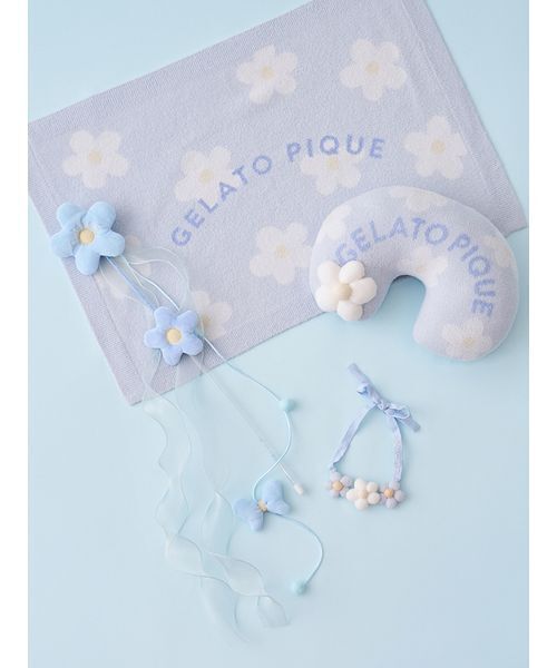 gelato pique（ジェラートピケ）の「【CAT&DOG】スムーズィーフラワーモチーフチョーカー（リード/ハーネス/首輪・レディース・ピンク/ブルー/イエロー・F）」の10枚目の写真