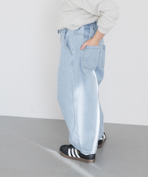 BAYFLOW（ベイフロー）の「[2WAYデザイン★]バレルデニムパンツ(KIDS)（デニムパンツ・キッズ・ライトブルー/ダークブルー・150cm/140cm/130cm/120cm/110cm）」の5枚目の写真