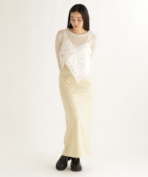 studio CLIP（スタディオクリップ）の「【daily CLIP】デザインレースキャミ（キャミソール・レディース・ホワイト/ブラック・FREE）」の19枚目の写真