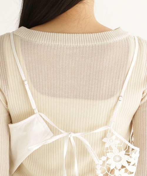 studio CLIP（スタディオクリップ）の「【daily CLIP】デザインレースキャミ（キャミソール・レディース・ホワイト/ブラック・FREE）」の9枚目の写真