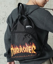 THRASHER（スラッシャー）の「"02"≪THRASHER≫カーブポケット ブランドロゴ ナップサック（バックパック/リュック）」