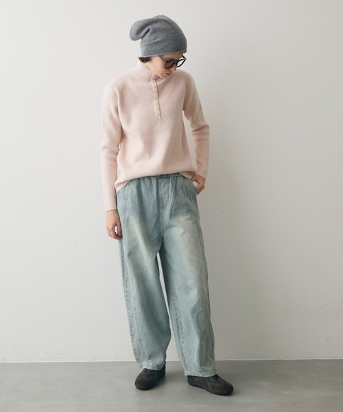 full/fill.（フルフィル）の「front button high neck rib knit / フロントボタンハイネックリブニット（ニット/セーター・レディース・グレー/ピンク/ベージュ・FREE）」の11枚目の写真