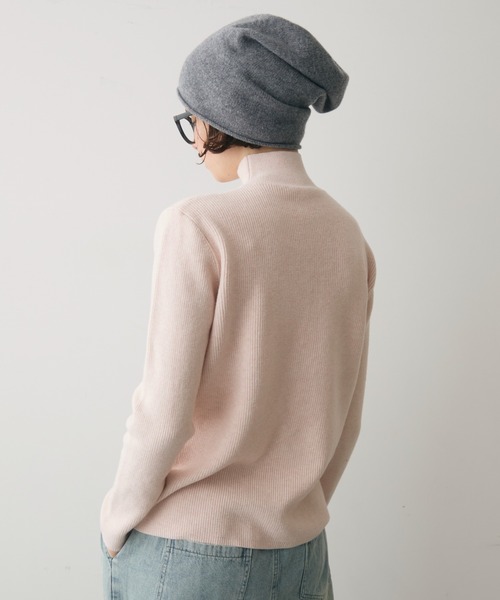 full/fill.（フルフィル）の「front button high neck rib knit / フロントボタンハイネックリブニット（ニット/セーター・レディース・グレー/ピンク/ベージュ・FREE）」の22枚目の写真
