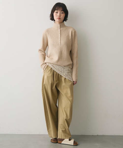 full/fill.（フルフィル）の「front button high neck rib knit / フロントボタンハイネックリブニット（ニット/セーター・レディース・グレー/ピンク/ベージュ・FREE）」の16枚目の写真