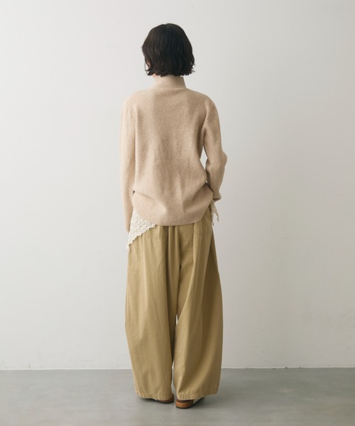 full/fill.（フルフィル）の「front button high neck rib knit / フロントボタンハイネックリブニット（ニット/セーター・レディース・グレー/ピンク/ベージュ・FREE）」の6枚目の写真