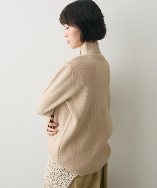 full/fill.（フルフィル）の「front button high neck rib knit / フロントボタンハイネックリブニット（ニット/セーター・レディース・グレー/ピンク/ベージュ・FREE）」の13枚目の写真