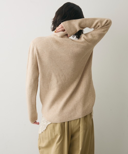 full/fill.（フルフィル）の「front button high neck rib knit / フロントボタンハイネックリブニット（ニット/セーター・レディース・グレー/ピンク/ベージュ・FREE）」の20枚目の写真