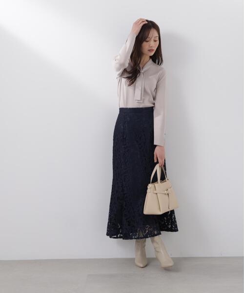 PROPORTION BODY DRESSING（プロポーションボディドレッシング）の「レースマーメイドスカート / 1216120205（スカート・レディース・ベージュ/ネイビー/ホワイト系その他・MEDIUM/P/S/PSS/SMALL）」の3枚目の写真