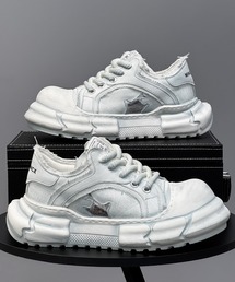 lilful（リルフル）の「【26年春夏新作】ボリュームソールデニム生地異素材厚底スニーカー（スニーカー）」