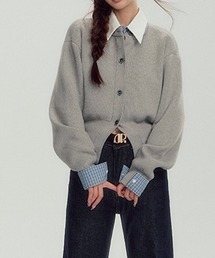 leune（ルネ）の「シャツドッキングニットカーディガン（カーディガン/ボレロ）」