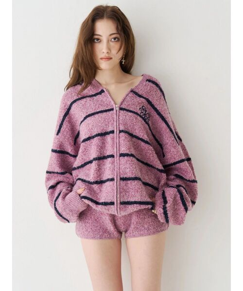 EVRIS(エヴリス)の「オーバーサイズフードニットトップス【セットアップ着用可能】春服(ニット/セーター・レディース・ピンク/ブラウン/ブラック・FREE)」の16枚目の写真