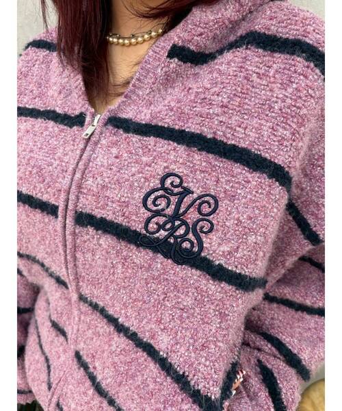EVRIS(エヴリス)の「オーバーサイズフードニットトップス【セットアップ着用可能】春服(ニット/セーター・レディース・ピンク/ブラウン/ブラック・FREE)」の9枚目の写真