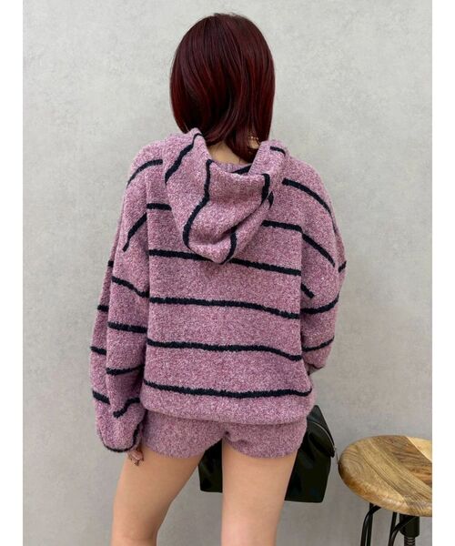 EVRIS(エヴリス)の「オーバーサイズフードニットトップス【セットアップ着用可能】春服(ニット/セーター・レディース・ピンク/ブラウン/ブラック・FREE)」の13枚目の写真