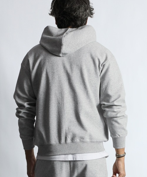 The DUFFER of ST.GEORGE(ザダファーオブセントジョージ)の「〔BLACK LABEL〕MINI PILE ZIP HOODIE:セットアップ対応 ミニパイル ジップ フーディ(パーカー・メンズ・グレー・SMALL/MEDIUM/LARGE/X-LARGE)」の8枚目の写真