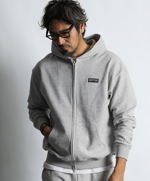 The DUFFER of ST.GEORGE(ザダファーオブセントジョージ)の「〔BLACK LABEL〕MINI PILE ZIP HOODIE:セットアップ対応 ミニパイル ジップ フーディ(パーカー・メンズ・グレー・SMALL/MEDIUM/LARGE/X-LARGE)」の5枚目の写真
