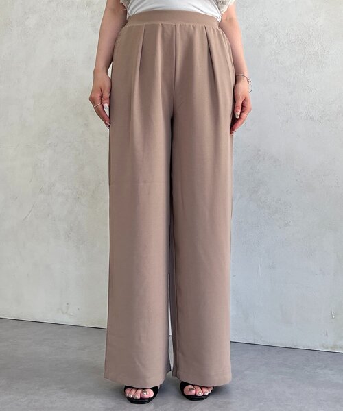 un dix cors(アンディコール)の「ライトジョーゼットワイドパンツ(その他パンツ・レディース・グレイッシュベージュ/ブラック・FREE)」の17枚目の写真