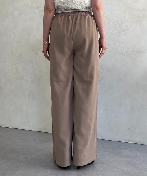 un dix cors(アンディコール)の「ライトジョーゼットワイドパンツ(その他パンツ・レディース・グレイッシュベージュ/ブラック・FREE)」の19枚目の写真