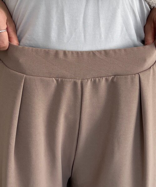 un dix cors(アンディコール)の「ライトジョーゼットワイドパンツ(その他パンツ・レディース・グレイッシュベージュ/ブラック・FREE)」の20枚目の写真