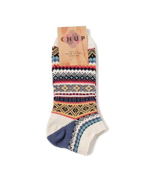 CHUP(チュプ)の「CHUP / BLOMSTERFELT(ソックス/靴下・メンズ・ネイビー/オフホワイト・ONE SIZE)」の1枚目の写真