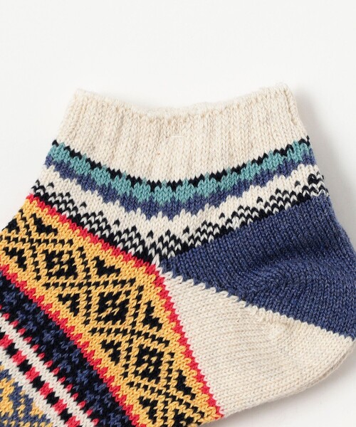CHUP(チュプ)の「CHUP / BLOMSTERFELT(ソックス/靴下・メンズ・ネイビー/オフホワイト・ONE SIZE)」の3枚目の写真