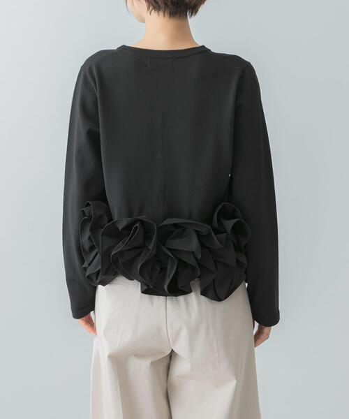 URBAN RESEARCH ROSSO WOMEN（アーバンリサーチ　ロッソ）の「Mewl　ペタルフリルカーディガン（カーディガン/ボレロ・レディース・ブラック/ホワイト・FREE）」の10枚目の写真