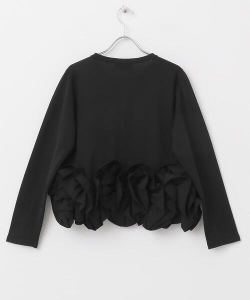 URBAN RESEARCH ROSSO WOMEN（アーバンリサーチ　ロッソ）の「Mewl　ペタルフリルカーディガン（カーディガン/ボレロ・レディース・ブラック/ホワイト・FREE）」の12枚目の写真