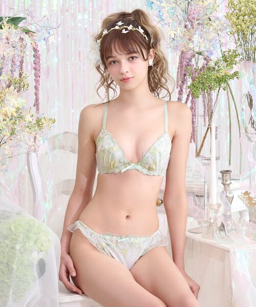 Risa Magli（リサマリ）の「コリンナ ブラジャー (B-C) ＜リサマリミラクル谷間ブラ＞（ブラジャー・レディース・グリーン系/ベビーピンク/パープル系・C75/C70/C65/B75/B70/B65）」の15枚目の写真