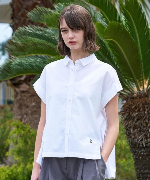 DRESSTERIOR(ドレステリア)の「【毎年人気/ウォッシャブル】バックフレアオックスシャツ(シャツ/ブラウス・レディース・オフホワイト/サックスブルー/ピンク・34/36/38)」の7枚目の写真