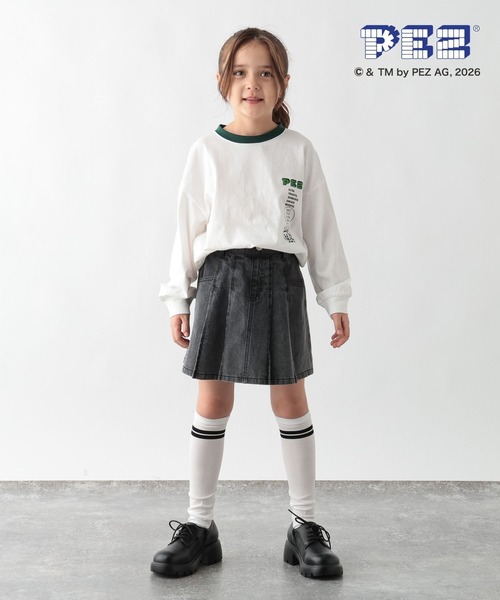 GLOBAL WORK(グローバルワーク)の「ヘビロッTEE/PEZ/長袖/636287(Tシャツ/カットソー・キッズ・ライトグレー/ホワイト/チャコールグレー/ホワイト系その他2・150cm/160cm/140cm/130cm)」の5枚目の写真