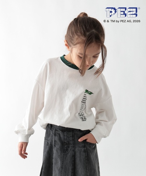 GLOBAL WORK(グローバルワーク)の「ヘビロッTEE/PEZ/長袖/636287(Tシャツ/カットソー・キッズ・ライトグレー/ホワイト/チャコールグレー/ホワイト系その他2・150cm/160cm/140cm/130cm)」の7枚目の写真