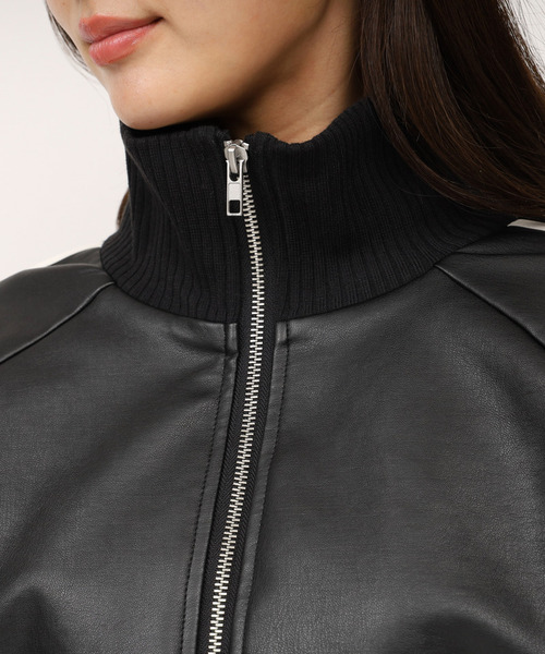 ROYAL PARTY（ロイヤルパーティー）の「アソート配色リボントラックジャケット（ライダースジャケット・レディース・ブラック/ブラウン/ベージュ・FREE）」の11枚目の写真